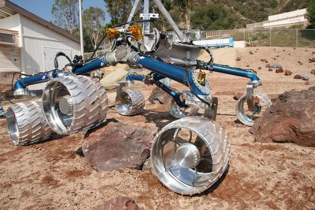 NASA image: Scarecrow Climbs Rocks