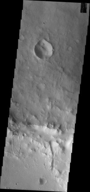 NASA image: Crater Landslide