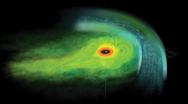 NASA image: Artist Concept of Particle Population in Saturn Magnetosphere