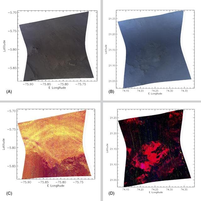 NASA image: Spectrometer Images of Candidate Landing Sites for Next Mars Rover