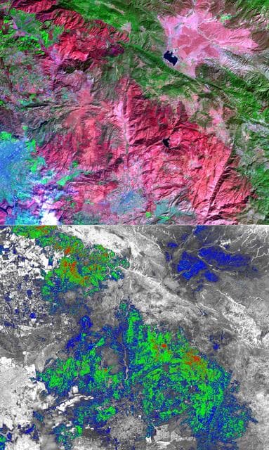 NASA image: Witch Wildland Fire, California