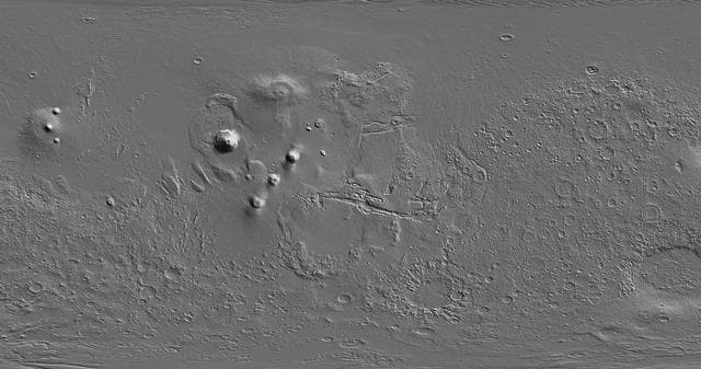 NASA image: Global View of Mars Topography