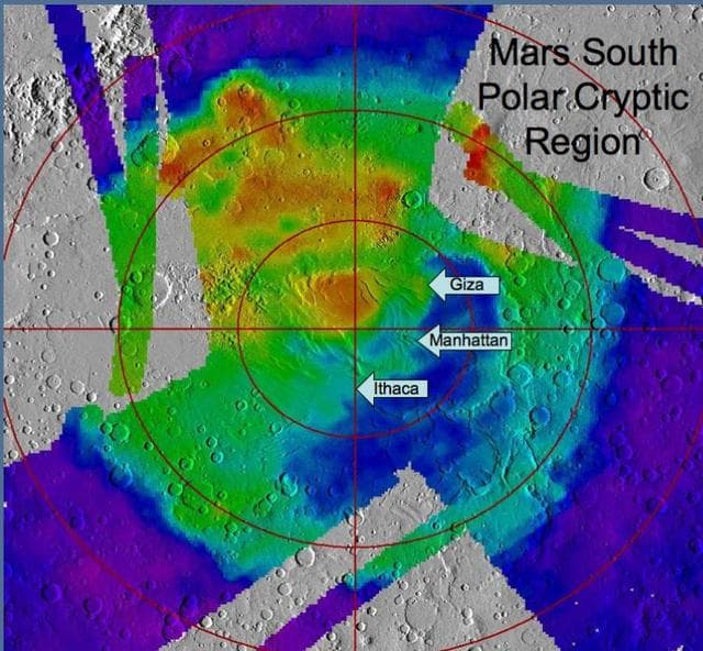 NASA image: Location of Sites Within Cryptic Terrain