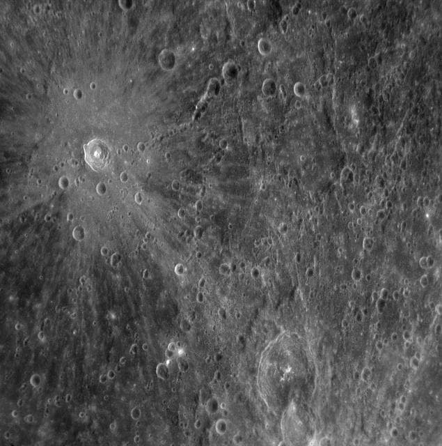 NASA image: Mercury Cratered Surface