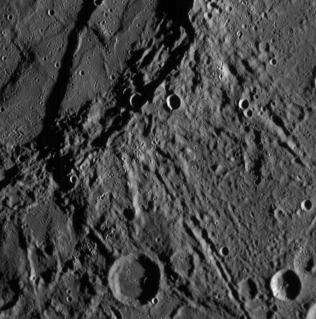 NASA image: Detailed Close-up of Mercury Previously Unseen Surface