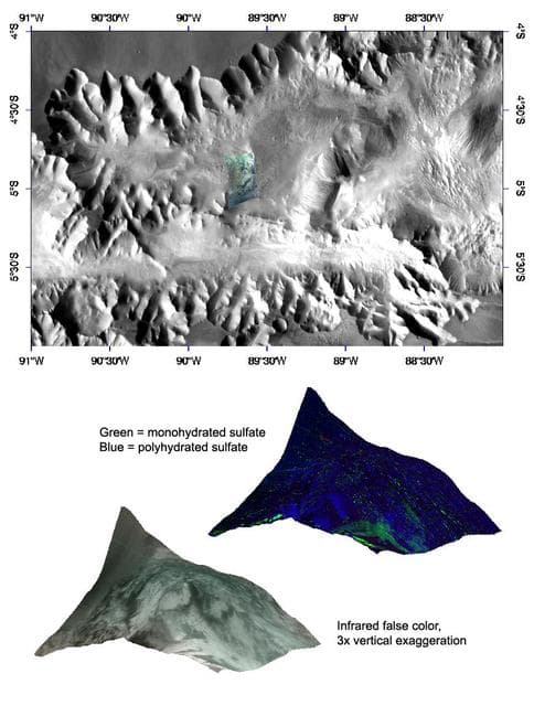 NASA image: Interior Layered Deposits in Tithonium Chasma Reveal Diverse Compositions