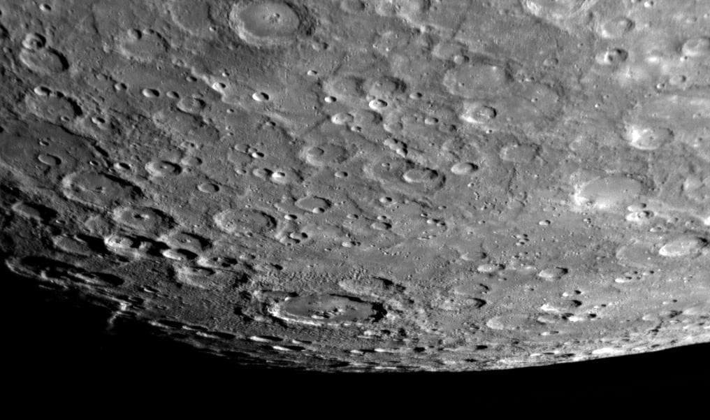 NASA image: Looking Toward the South Pole of Mercury