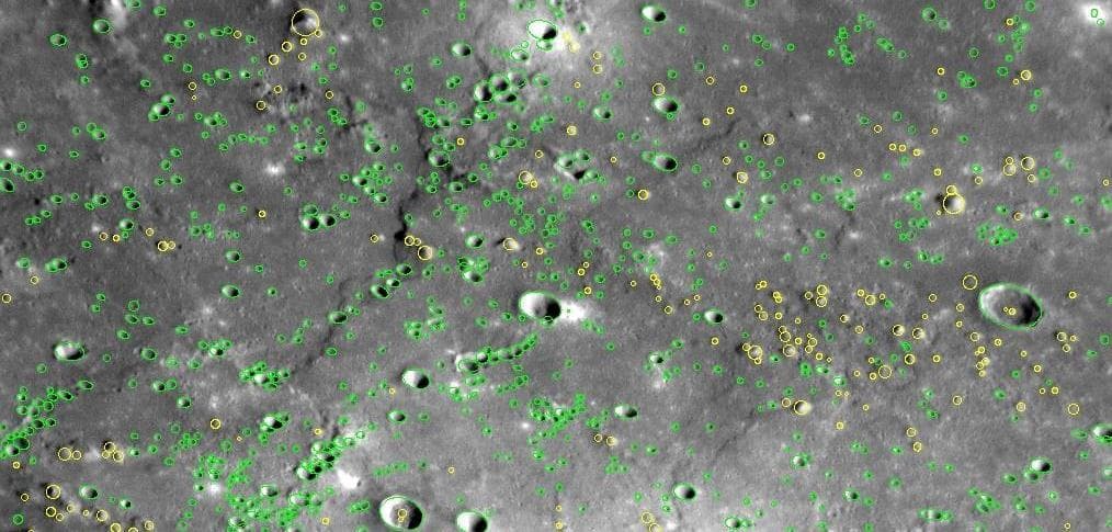 NASA image: Counting Mercury Craters