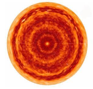 NASA image: Saturn North Pole Hot Spot and Hexagon