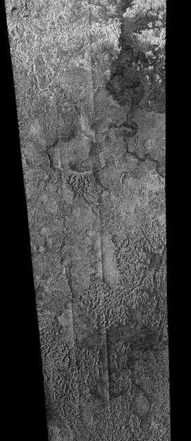NASA image: Flowing Liquids on Titan