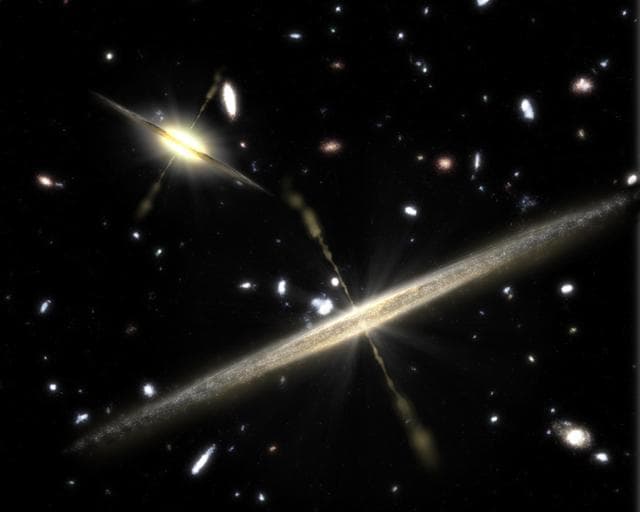 NASA image: Galaxies of all Shapes Host Black Holes Artist Concept