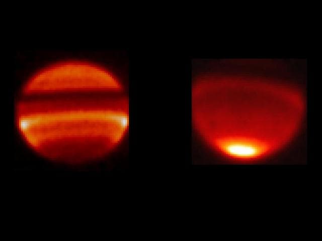 NASA image: Saturn Infrared Temperature Snapshot