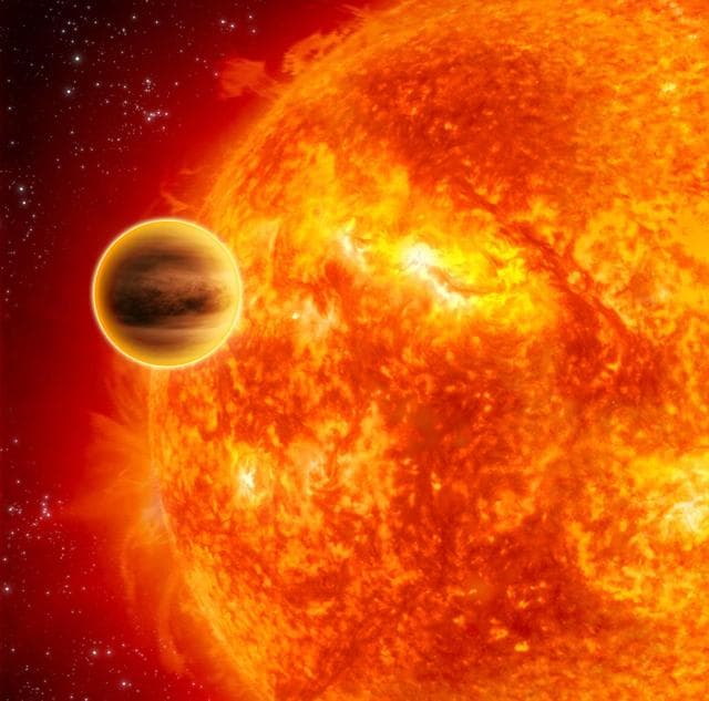 NASA image: NASA Spitzer Finds Water Vapor on Hot, Alien Planet Artist Concept