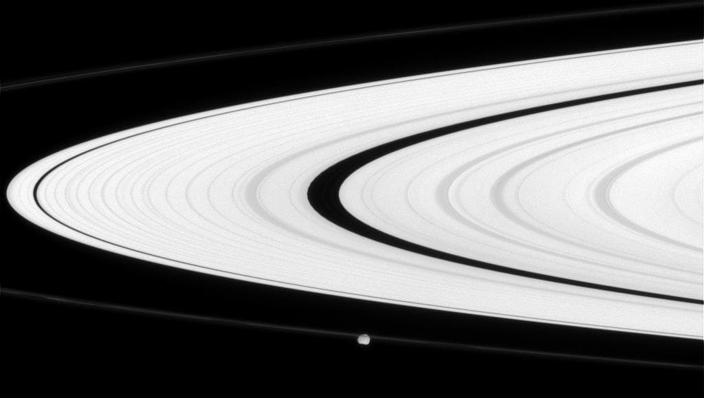 NASA image: Obscuring Epimetheus