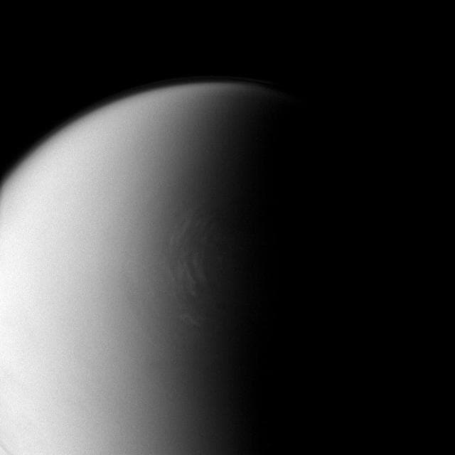 NASA image: Polar Clouds on Titan