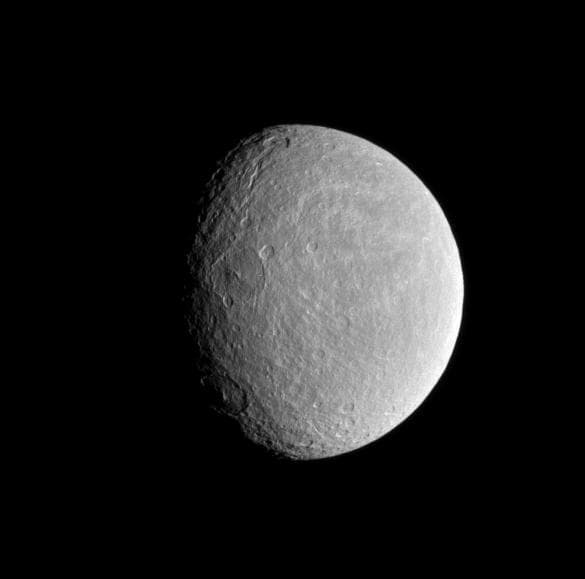 NASA image: Rhea Roughness
