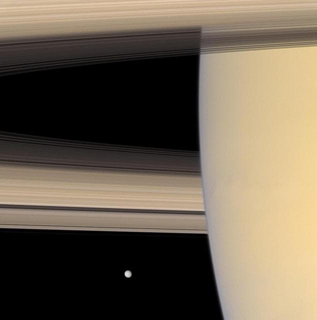 NASA image: Mimas Adrift