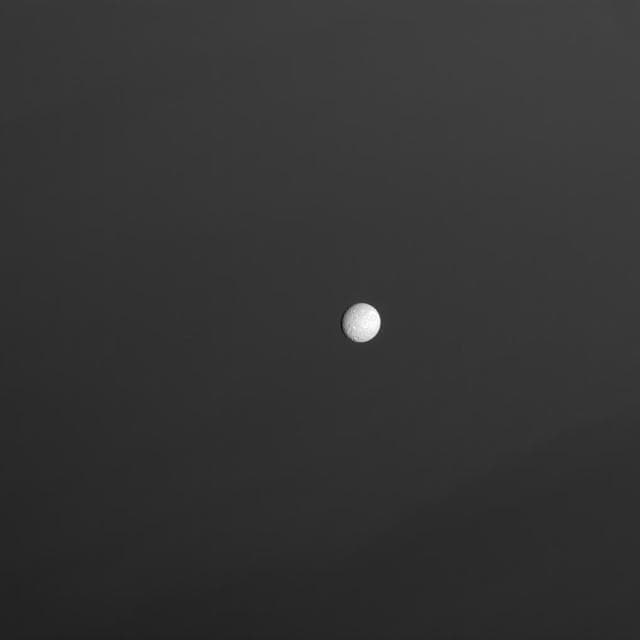 NASA image: Mimas Above the Haze