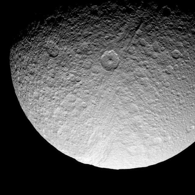 NASA image: Crater and Canyon