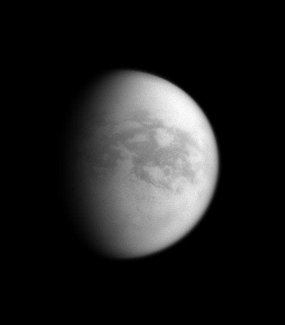 NASA image: Saturn View of Titan Trailing Hemisphere