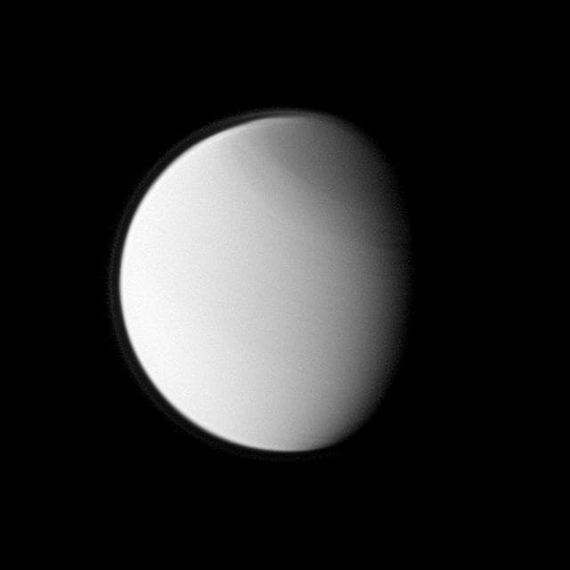 NASA image: Titan North Polar Haze