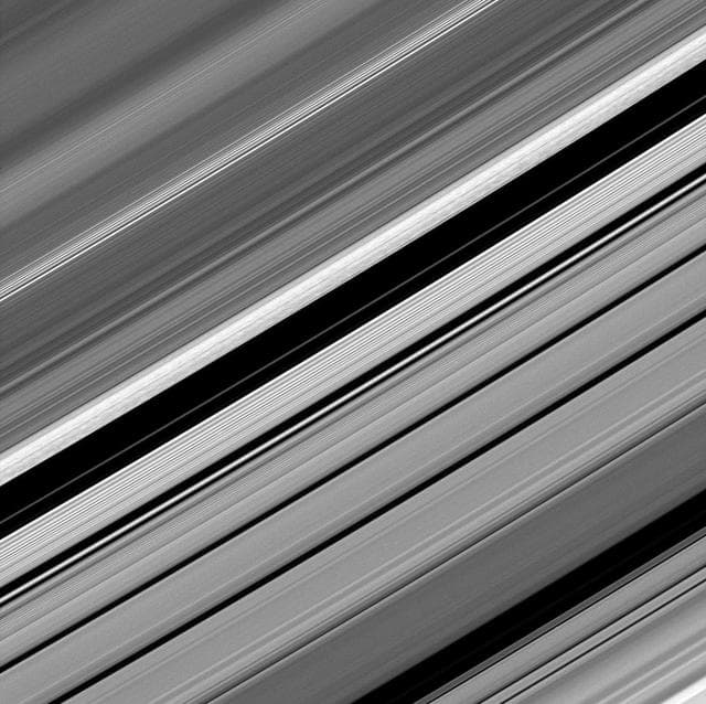 NASA image: B Ring Straw-like Clumps