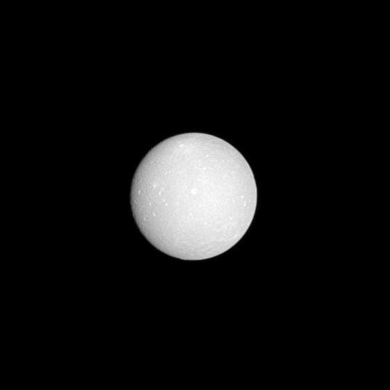 NASA image: Details on Dione