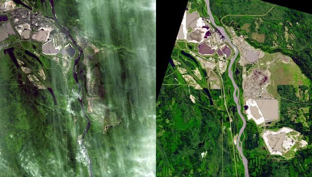 NASA image: Millennium Open Pit Mine, Alberta, Canada