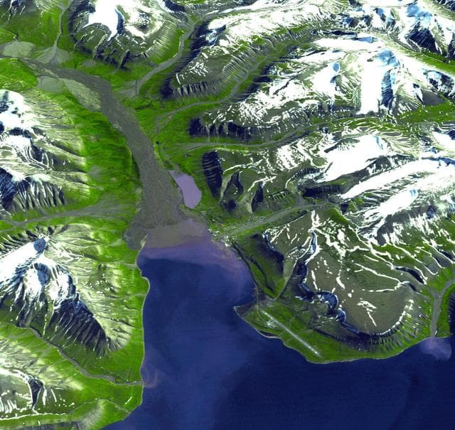 NASA image: Longyearbyen, Svalbard, Norway