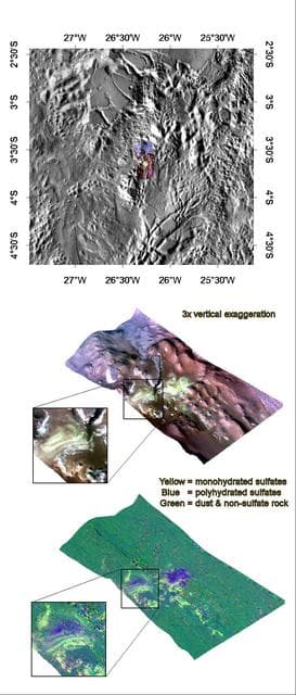 NASA image: Mono- & Polyhydrated Sulfates in Aureum Chaos