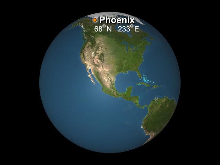 NASA image: Earth Site Corresponding to Phoenix Mars Lander Targeted Site