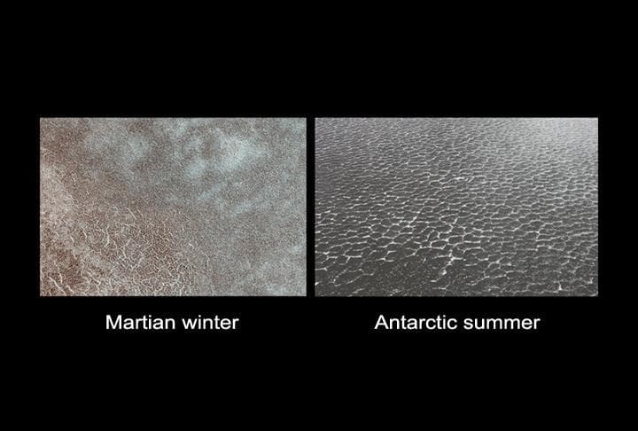 NASA image: Polygon Patterned Ground on Mars and on Earth