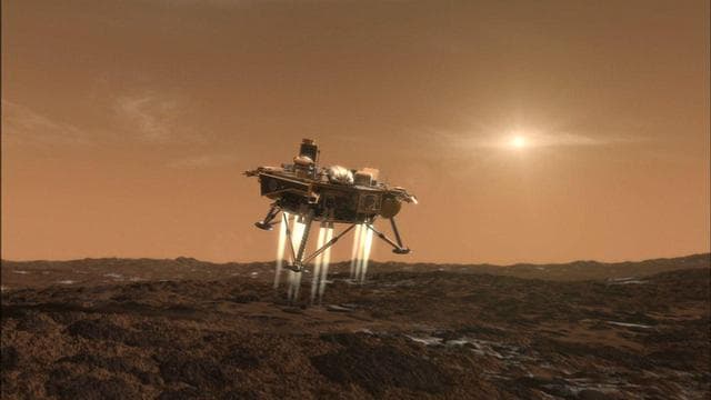 NASA image: Phoenix Eases Down to Mars Artist Concept