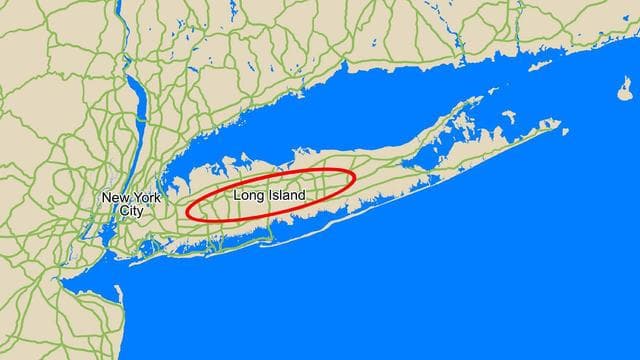 NASA image: Phoenix Landing Ellipse over Long Island