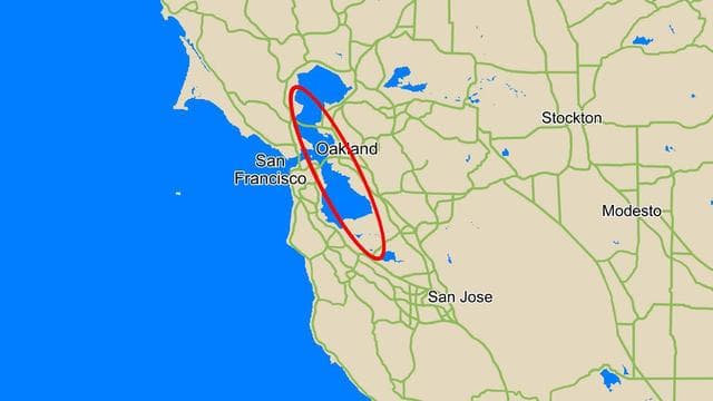 NASA image: Phoenix Landing Ellipse Over San Francisco