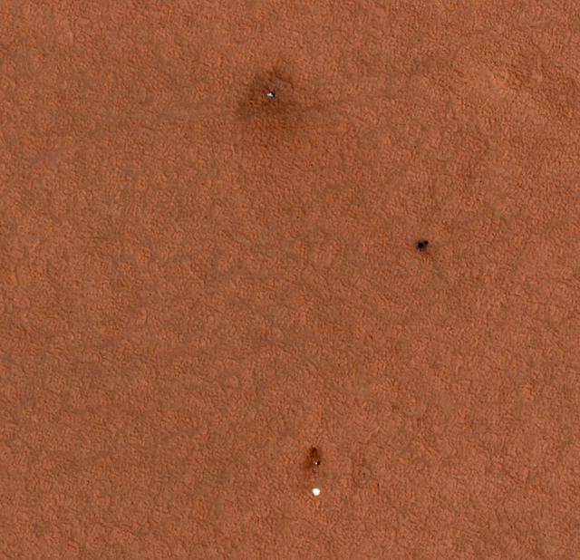 NASA image: Connecting the Dots: Lander, Heat Shield, Parachute