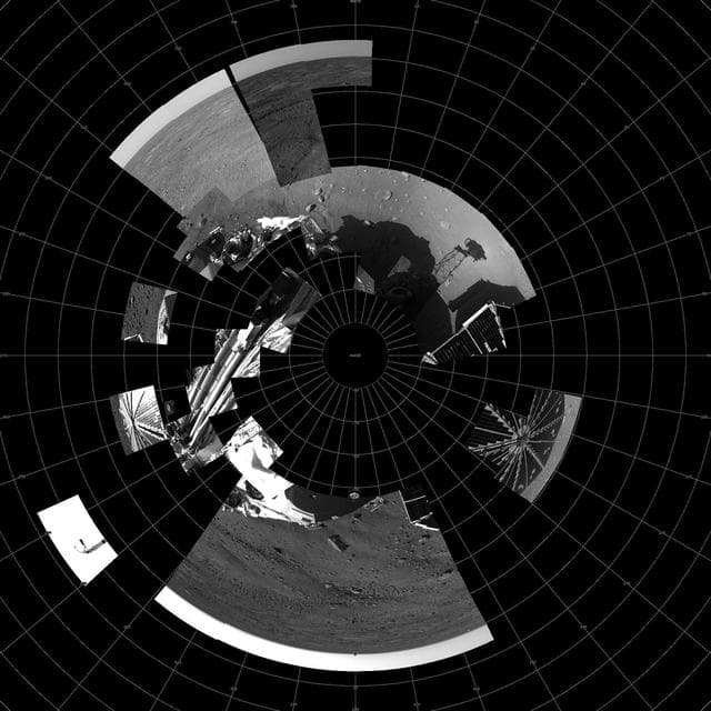 NASA image: Phoenix view of Mars as of the end of Sol 2