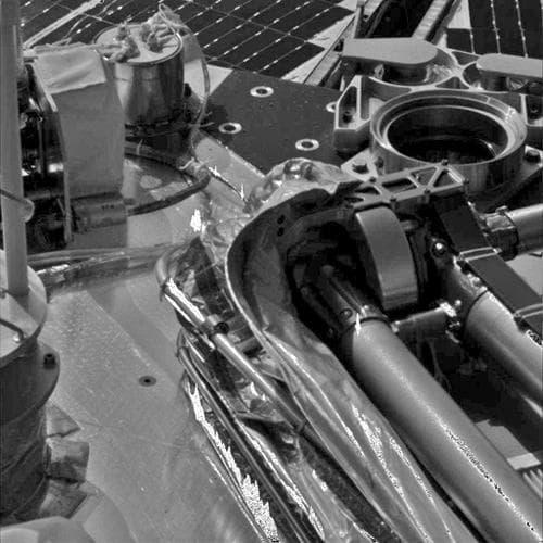 NASA image: Phoenix Deploying its Robotic Arm Elbow