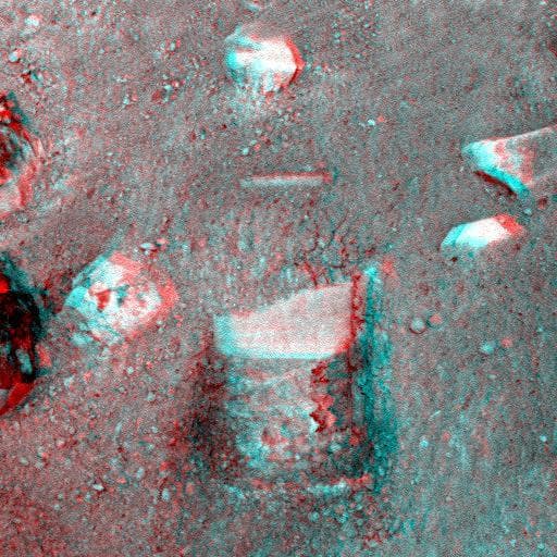 NASA image: Stereo View of Phoenix Test Sample Site