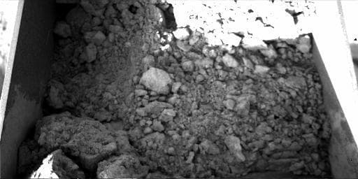 NASA image: Clumps in Phoenix Scoop