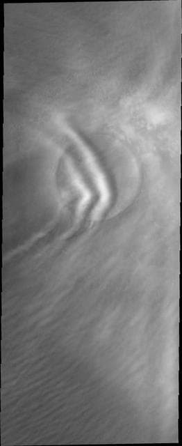 NASA image: Crater Clouds