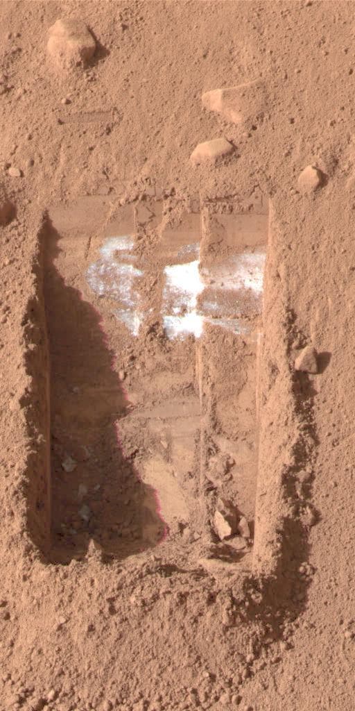 NASA image: Ice on Mars - Now You See It