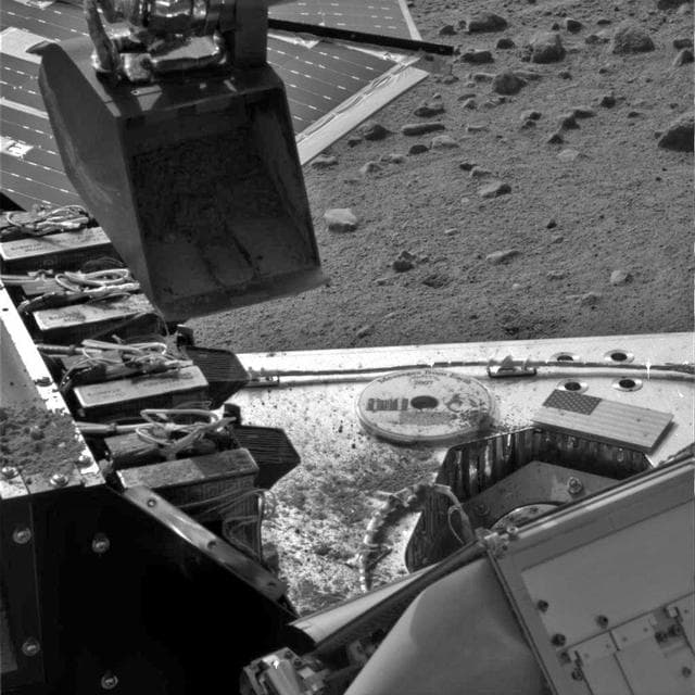 NASA image: Phoenix Carries Soil to Wet Chemistry Lab