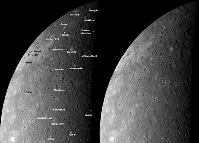 NASA image: Mercury Craters from a New Perspective