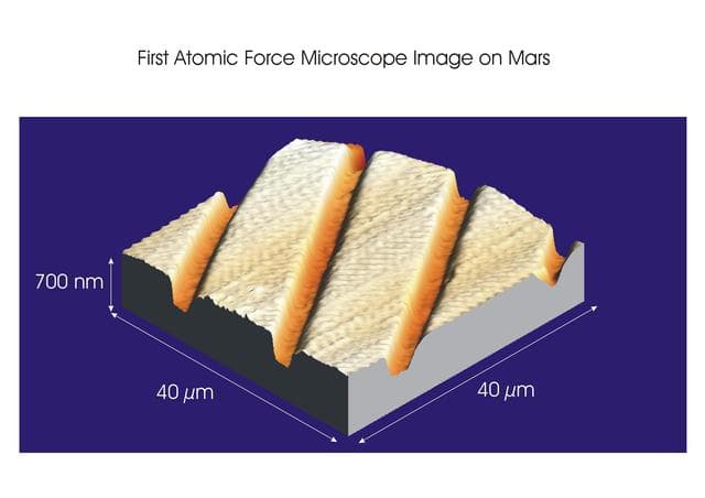 NASA image: First Atomic Force Microscope Image from Mars