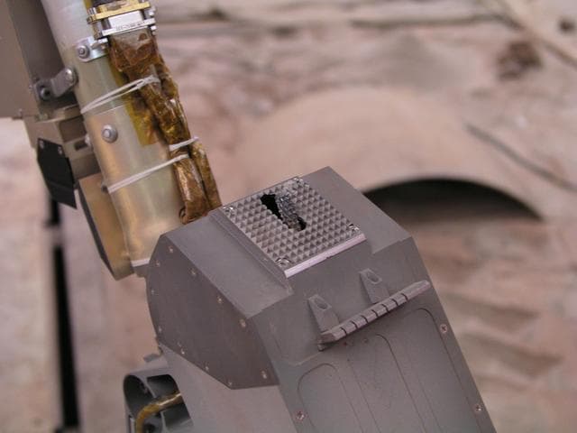 NASA image: Rasp Tool on Phoenix Robotic Arm Model