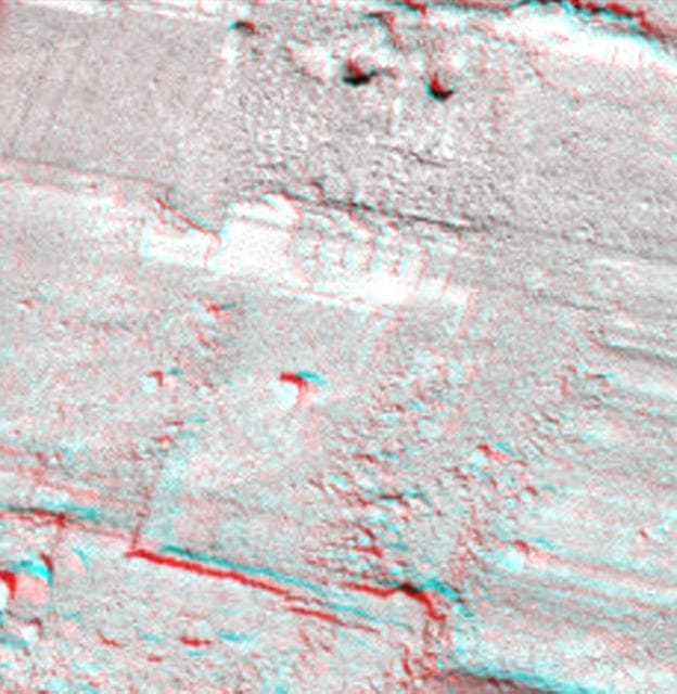 NASA image: Two Holes from Using Rasp in Snow White Stereo