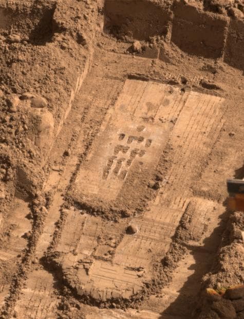 NASA image: After Rasping by Phoenix in Snow White Trench, Sol 60