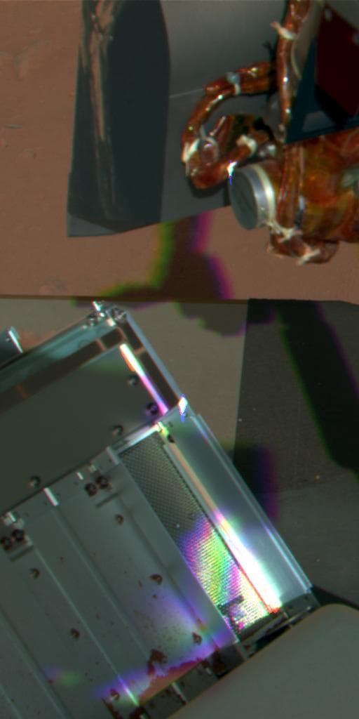NASA image: After Attempted Sample Delivery on Sol 60, False Color