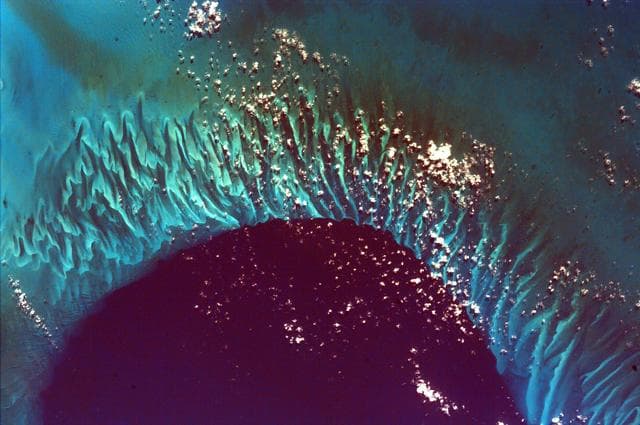 NASA image: Tongue of the Ocean and Grand Bahama Bank